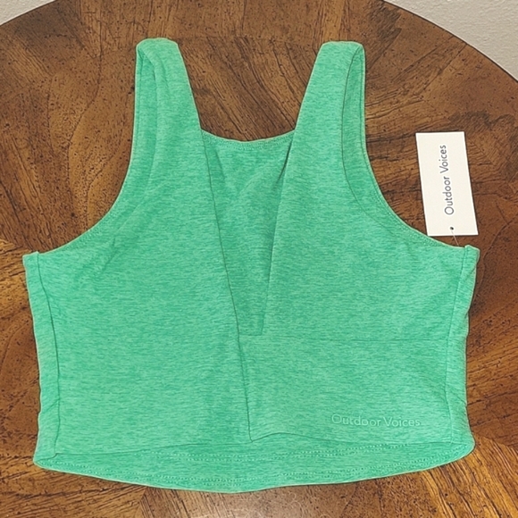 OUTDOOR VOICES Venus Crop Top, Sports Bra in Jadeite, XS, NWT - Picture 3 of 8